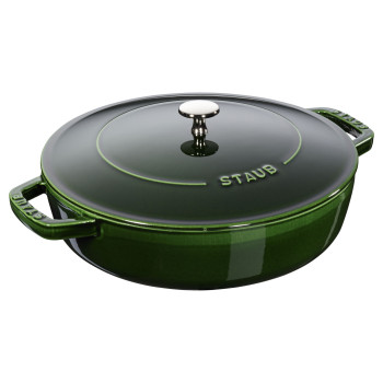 Staub - żeliwna patelnia do duszenia z pokrywką 24 cm, zielony