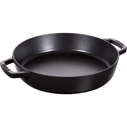 Staub - patelnia żeliwna z dwoma uchwytami 26 cm, czarny