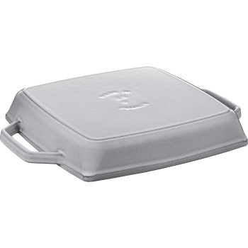Staub - kwadratowa patelnia żeliwna grillowa z dwoma uchwytami 23 cm, grafitowy