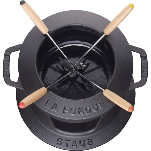 Staub - zestaw do fondue 16 cm, czarny