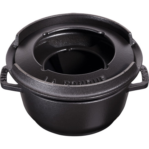 Staub - zestaw do fondue 16 cm, czarny