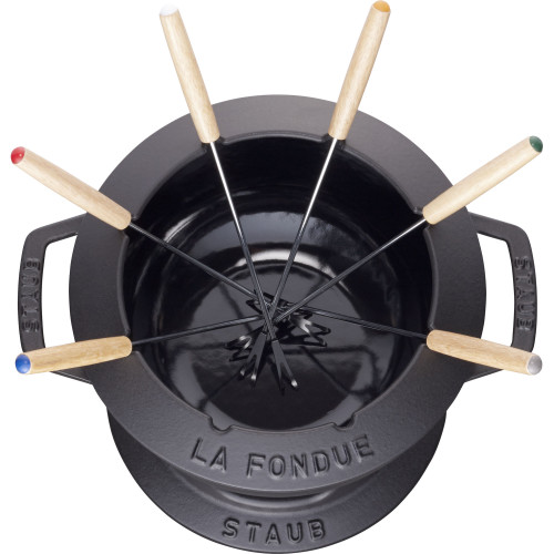 Staub - zestaw do fondue 18 cm, czarny