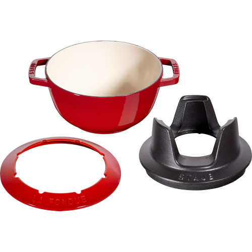 Staub - zestaw do fondue 20 cm, czerwony