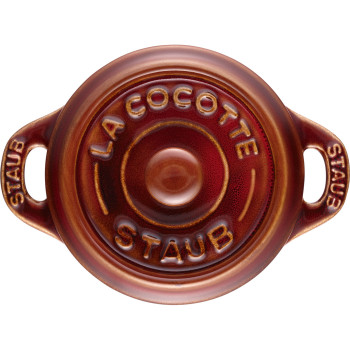Staub - mini cocotte okrągły 200 ml, kasztanowy