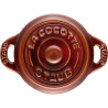 Staub - mini cocotte okrągły 200 ml, kasztanowy