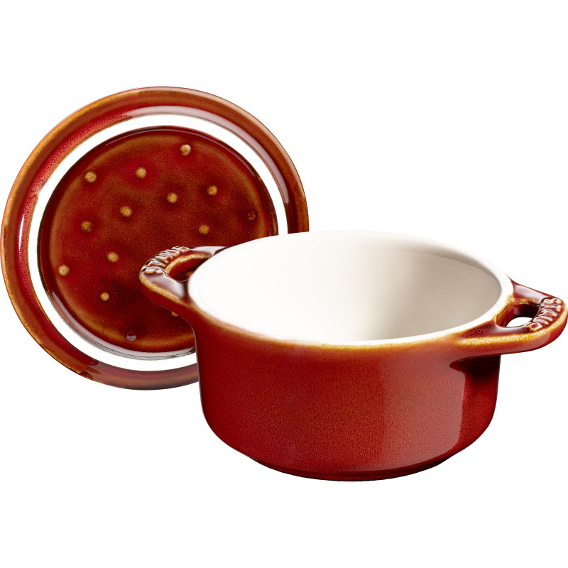 Staub - mini cocotte okrągły 200 ml, kasztanowy