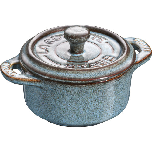 Staub - mini cocotte okrągły 200 ml, antyczny turkusowy