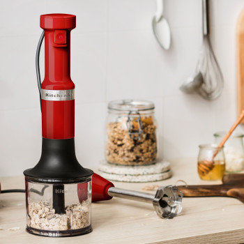 KitchenAid - Blender ręczny z akcesoriami 5KHBV83EER czerwony