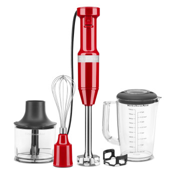 KitchenAid - Blender ręczny z akcesoriami 5KHBV83EER czerwony