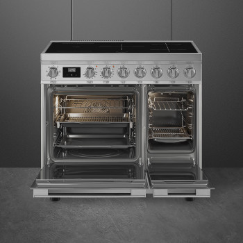 Smeg - Kuchnia wolnostojąca z płytą indukcyjną 90x60 cm z linii Portofino CPF92IMX