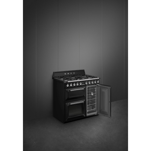 Smeg Kuchnia wolnost., 90cm, Victoria, czarny TR93BL