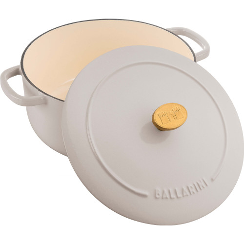 Ballarini - Garnek żeliwny okrągły Ballarini Bellamonte - 4 ltr, Kość słoniowa