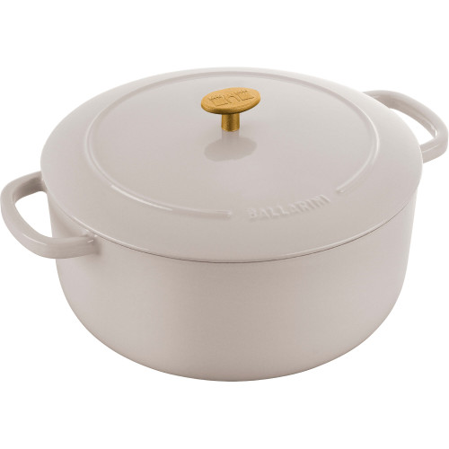 Ballarini - Garnek żeliwny okrągły Ballarini Bellamonte - 7 ltr, Kość słoniowa