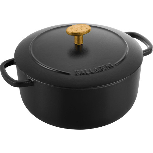Ballarini - Garnek żeliwny okrągły Ballarini Bellamonte - Czarny, 2.6 ltr