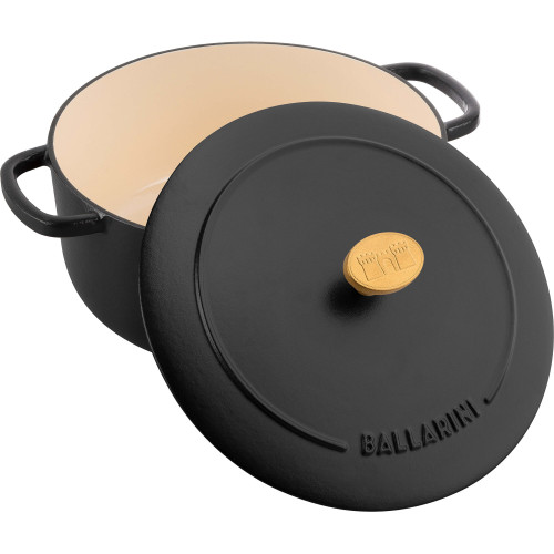 Ballarini - Garnek żeliwny okrągły Ballarini Bellamonte - Czarny, 2.6 ltr