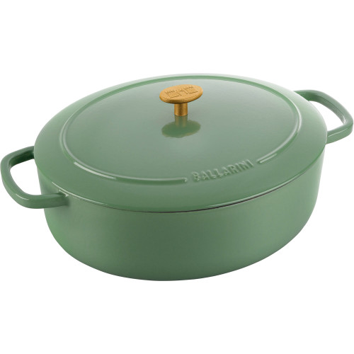 Ballarini - Garnek żeliwny owalny Ballarini Bellamonte - Zielony, 5.5 ltr