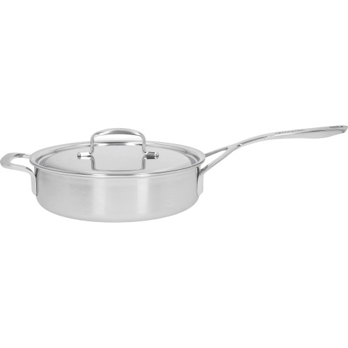 Demeyere - Patelnia sauté z 2 uchwytami i pokrywką Demeyere 5-Plus - 24 cm