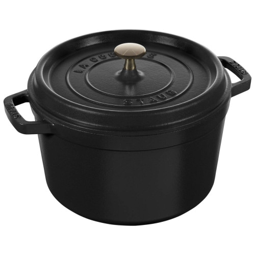 Staub - Garnek żeliwny okrągły wysoki Staub - 4.8 ltr, Czarny