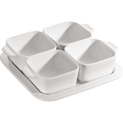 Staub - Zestaw do przystawek Staub, 5 elementów - 500 ml, Biały