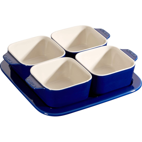 Staub - Zestaw do przystawek Staub, 5 elementów - 500 ml, Niebieski