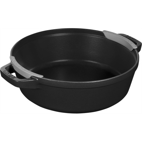 Staub - Zestaw 3 naczyń żeliwnych z pokrywką Staub - 24 cm, Czarny