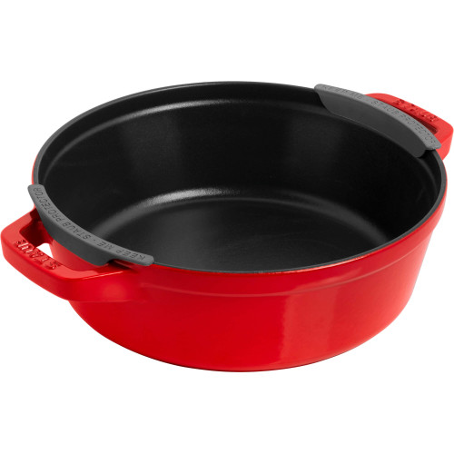 Staub - Zestaw 3 naczyń żeliwnych z pokrywką Staub - 24 cm, Czerwony