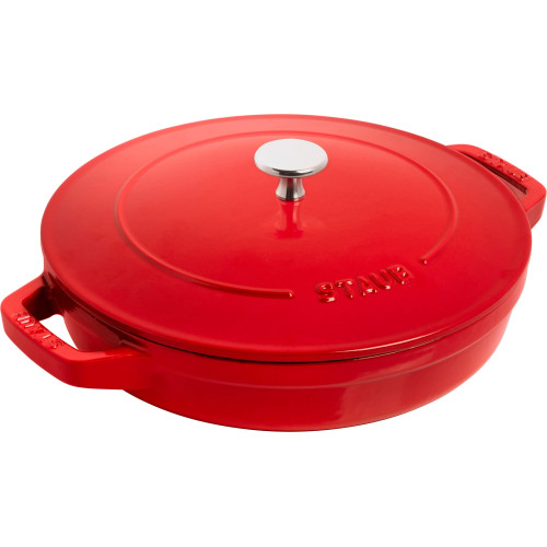 Staub - Zestaw 3 naczyń żeliwnych z pokrywką Staub - 24 cm, Czerwony