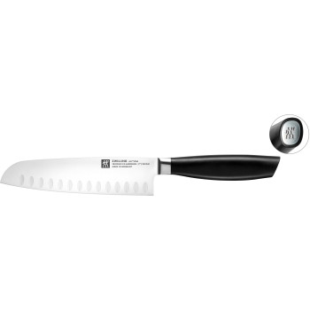Zwilling - Nóż Santoku z rowkami Zwilling All * Star - 18 cm, Srebrny