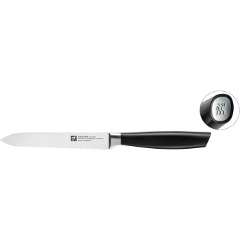 Zwilling - Nóż uniwersalny z ząbkami Zwilling All * Star - 13 cm, Srebrny