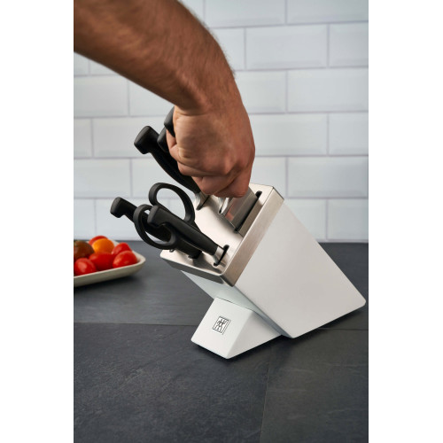 Zwilling - Zestaw 5 noży w bloku samoostrzącym Zwilling Four Star - Biały