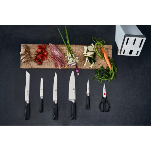 Zwilling - Zestaw 5 noży w bloku samoostrzącym Zwilling Four Star - Biały
