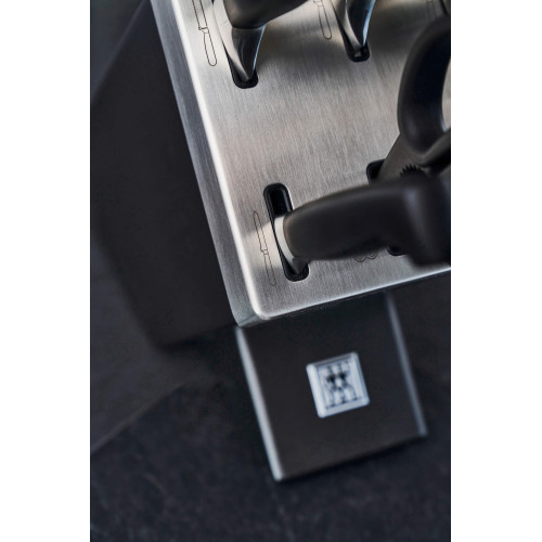 Zwilling - Zestaw 5 noży w bloku samoostrzącym Zwilling Four Star - Szary