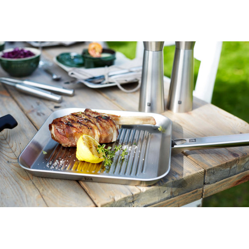 Zwilling - Stalowa patelnia grillowa Zwilling Plus - 24 cm