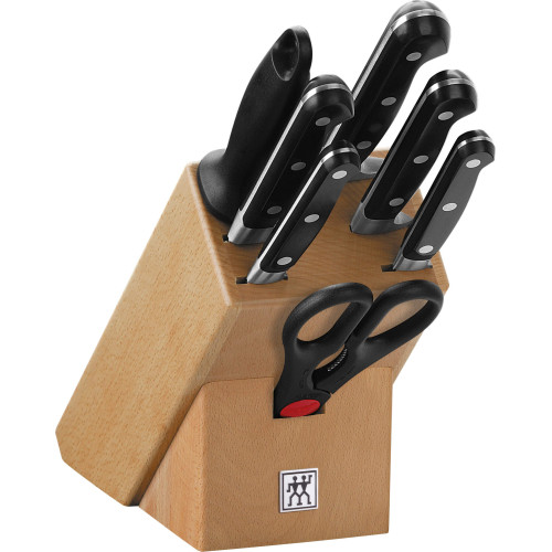 Zwilling - Zestaw 5 noży w drewnianym bloku Zwilling Professional S