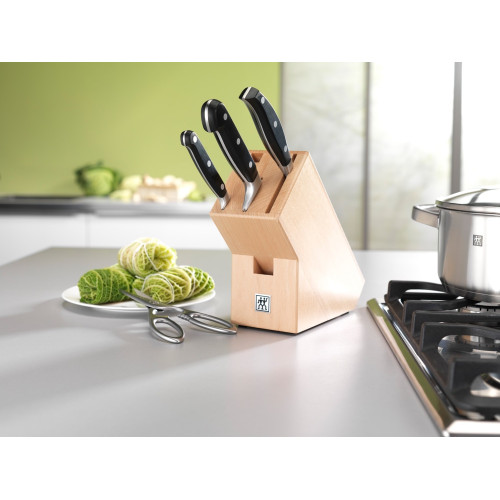 Zwilling - Zestaw 5 noży w drewnianym bloku Zwilling Professional S