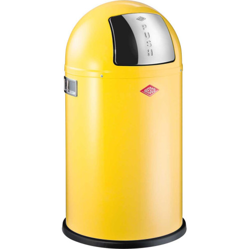 Kosz na śmieci żółty 50l Pushboy Wesco