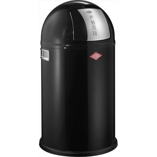 Kosz na śmieci czarny 50l Pushboy Wesco