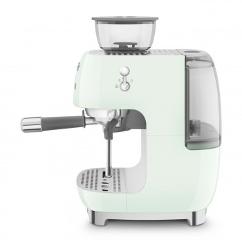 SMEG - Ekspres Kolbowy z młynkiem, pastelowa zieleń EGF03PGEU