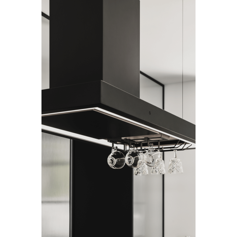 Ciarko Okap wyspowy Minimal 2 Black (bez haczyków) 120cm CDW1202C