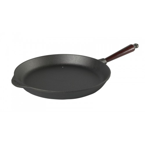 SKEPP-Patelnia żeliwna okrągła 36cm, drewniana r