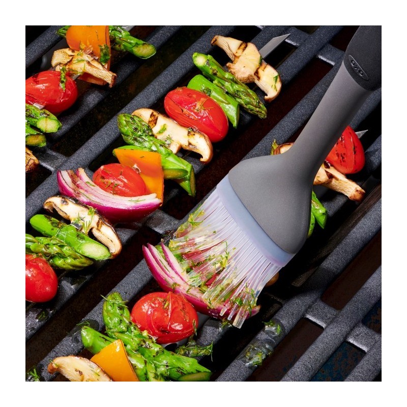 OXO-Pędzel silikonowy do grillowania,szaroczerwony