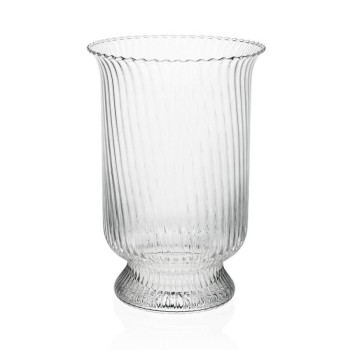 IVV -Stylowy szklany świecznik Hurricane o wyjątkowym designie 26,5 cm