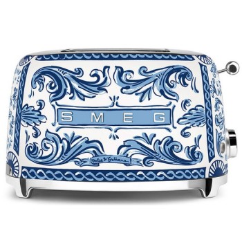 SMEG - Dolce&Gabbana Toster na dwie kromki, Blu Mediterraneo TSF01DGBEU