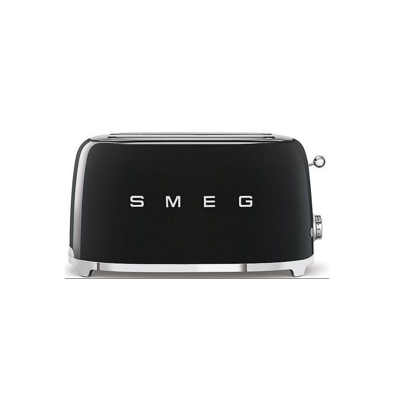 SMEG - Toster na 4 kromki, czarny TSF02BLEU