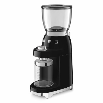 SMEG - Elektryczny młynek do kawy, czarny CGF11BLEU
