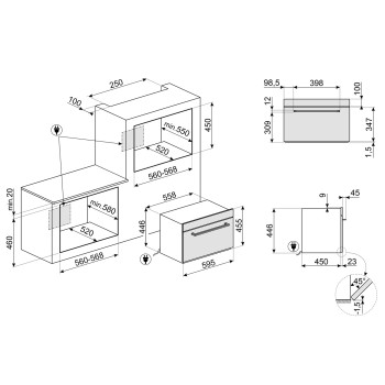 SMEG - Piekarnik z funkcją mikrofali z linii Selezione, SO4401M1X