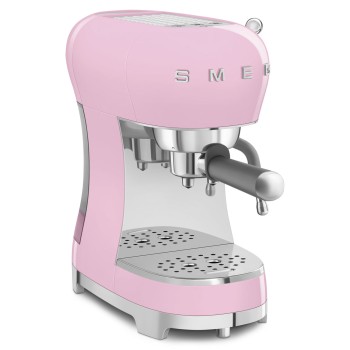 SMEG - kolbowy ekspres do kawy, różowy ECF02PKEU