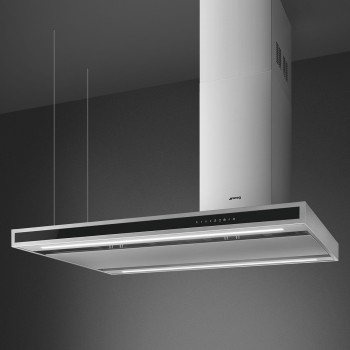 Smeg - Wyspowy okap kuchenny 120 cm z linii Universal KLTI12L4X