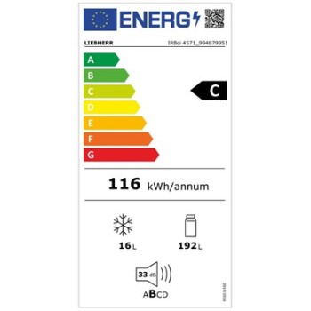 Liebherr - Chłodziarka do zintegrowanej zabudowy z technologią BioFresh Professional - IRBci 4571
