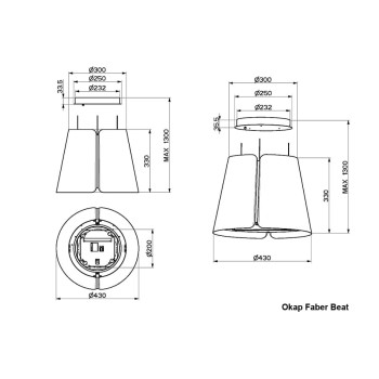 FABER - Okap wyspowy - BEAT WH MATT F45